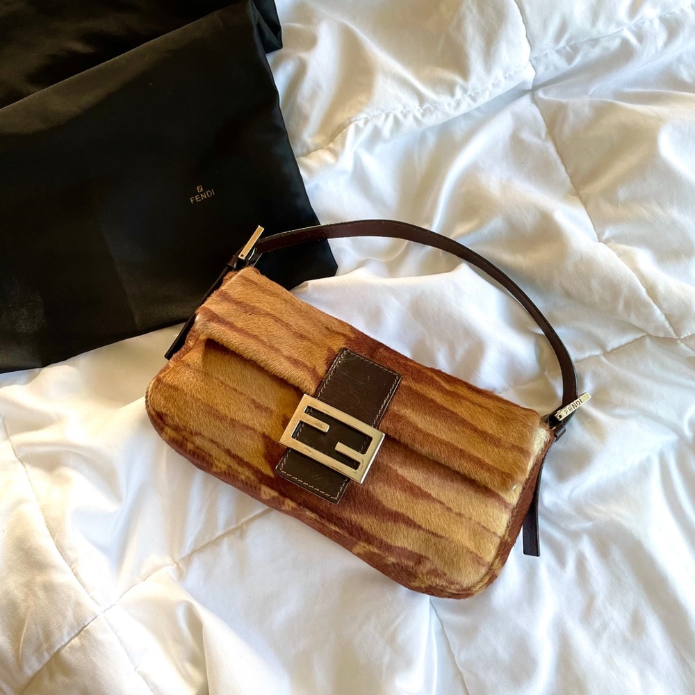 SOLD Extremely Rare Fendi Fur Baguette Bag